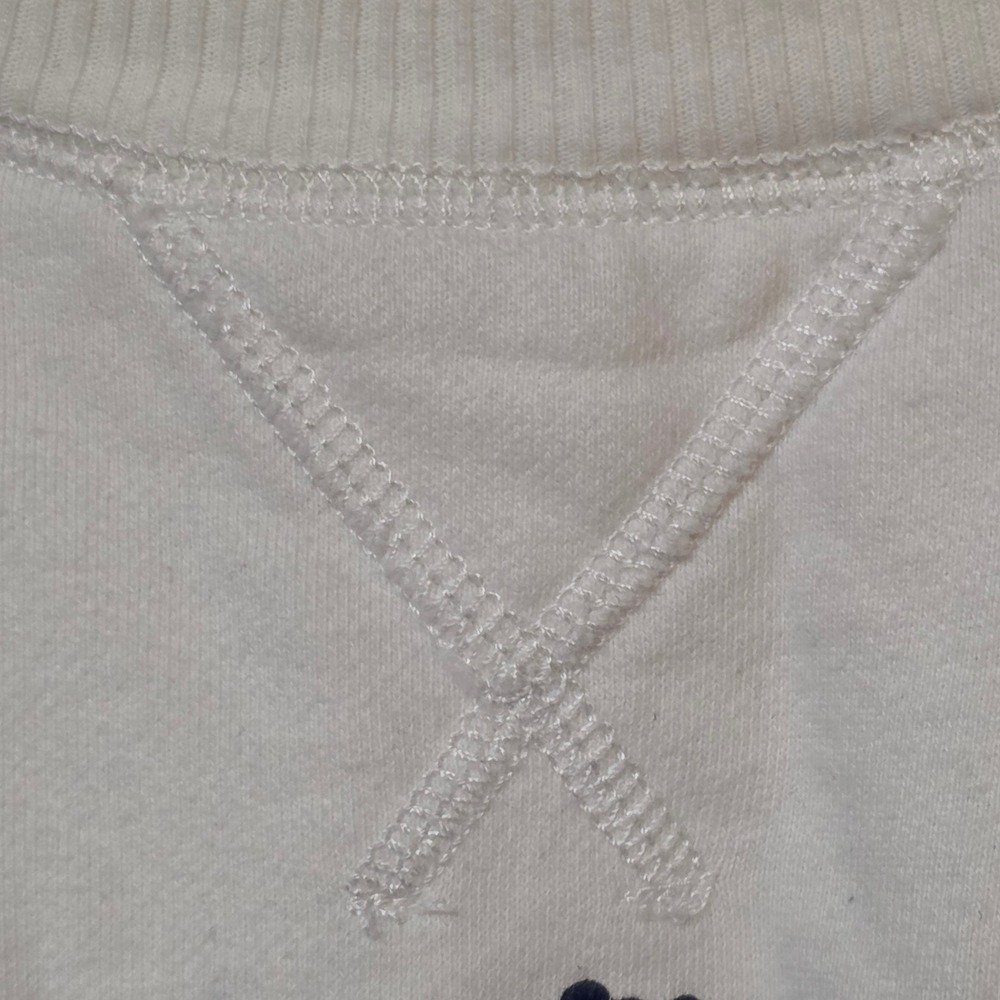 American Eagle Women Med Cream Floral Graphic Raglan Pullover Sweatshirt AE Logo - Picture 6 of 12